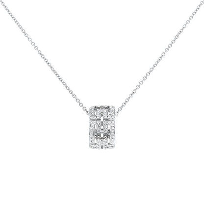 [Aura Jewels]PARENTESI NECKLACE SILVER DIAMOND