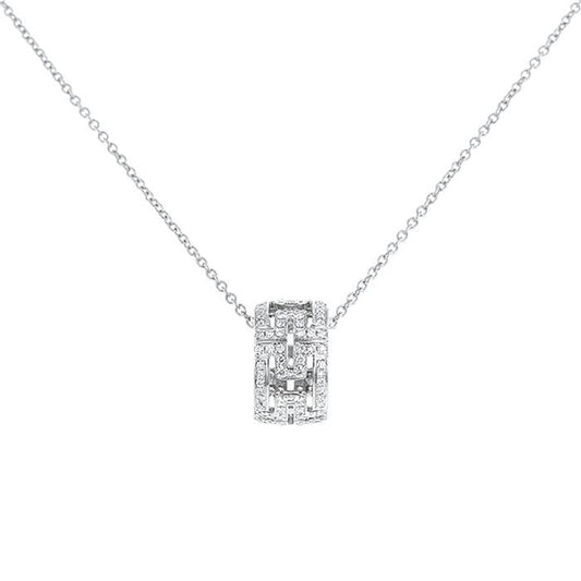 [Aura Jewels]PARENTESI NECKLACE SILVER DIAMOND