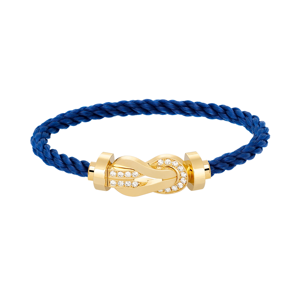 [Regal Jewels]CHANCE LARGE 8 FIGURE BUCKLE HALF DIAMOND BRACELET GOLD