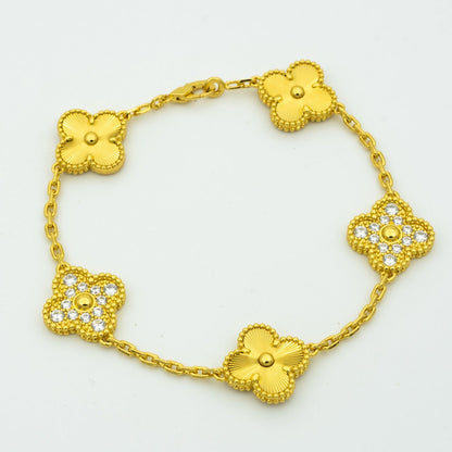 [Regal Jewels]CLOVER 5 MOTIF LASER BRACELET COLLECTION