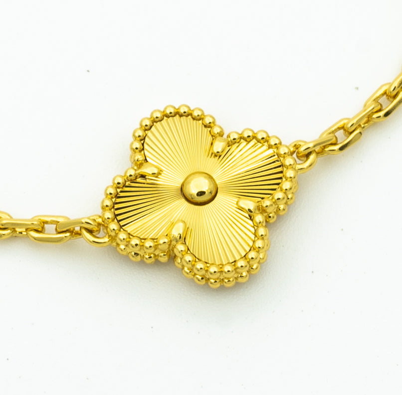 [Regal Jewels]CLOVER BRACELET 5 MOTIFS GOLD DIAMOND