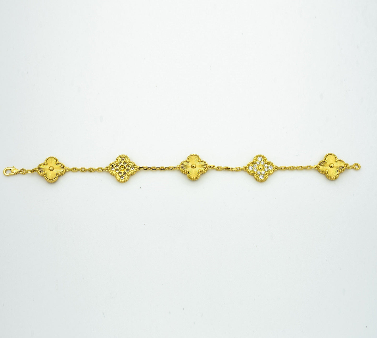 [Regal Jewels]CLOVER BRACELET 5 MOTIFS GOLD DIAMOND