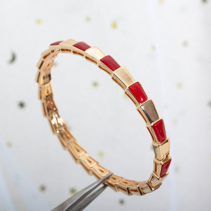 [Aura Jewels]SERPENTI BRACELET PINK GOLD RUBELLITE