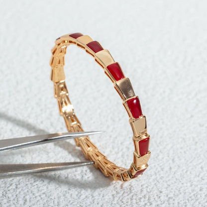 [Aura Jewels]SERPENTI BRACELET PINK GOLD RUBELLITE
