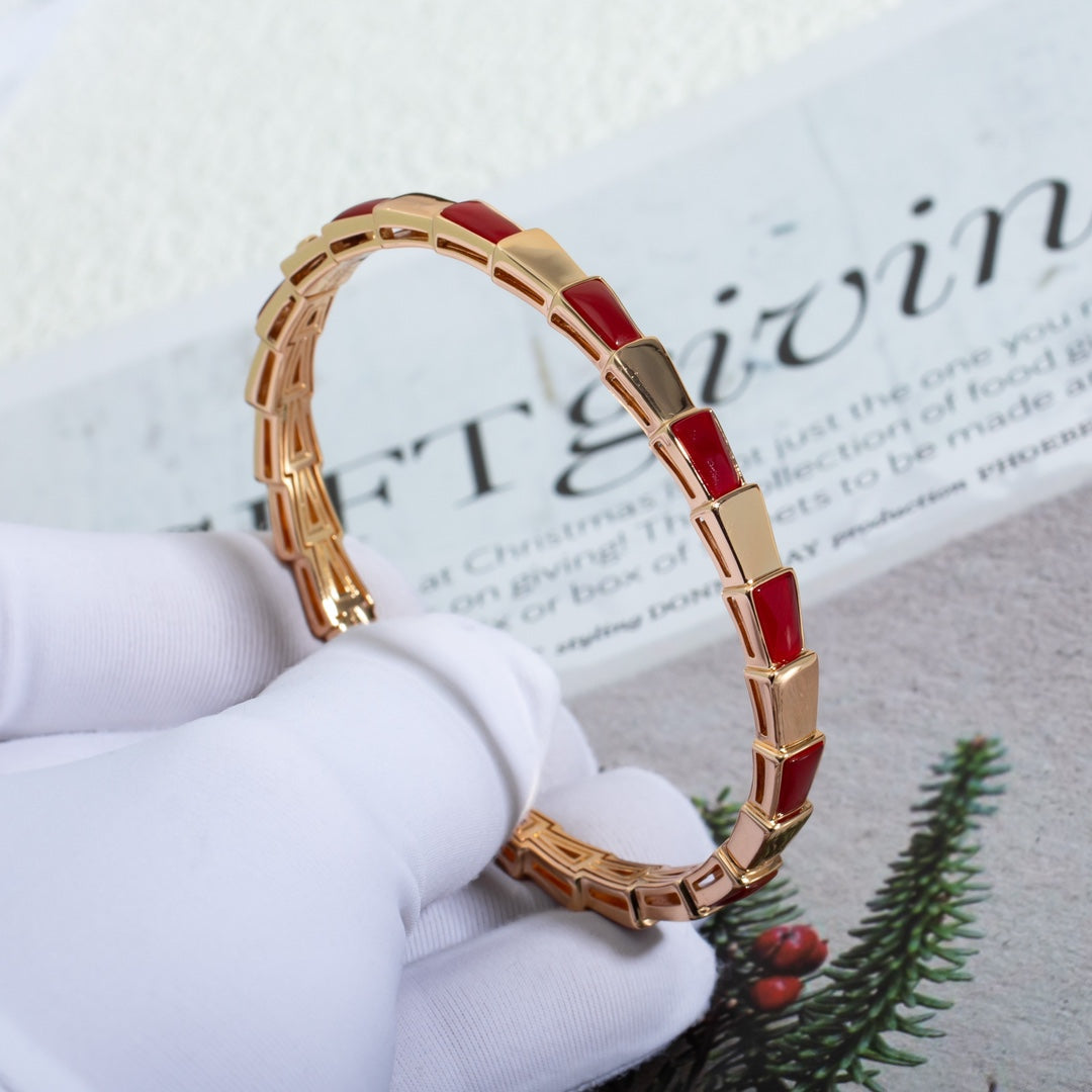 [Aura Jewels]SERPENTI BRACELET PINK GOLD RUBELLITE