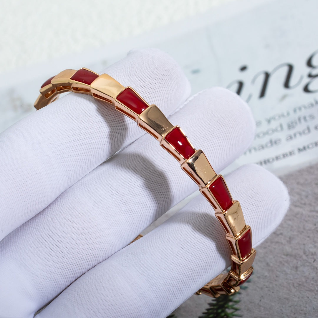[Aura Jewels]SERPENTI BRACELET PINK GOLD RUBELLITE