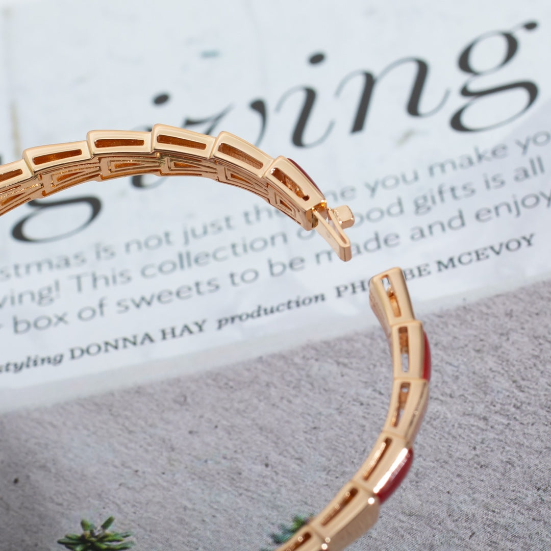 [Aura Jewels]SERPENTI BRACELET PINK GOLD RUBELLITE