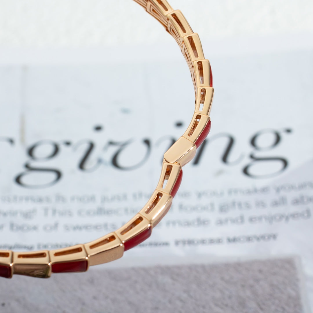 [Aura Jewels]SERPENTI BRACELET PINK GOLD RUBELLITE