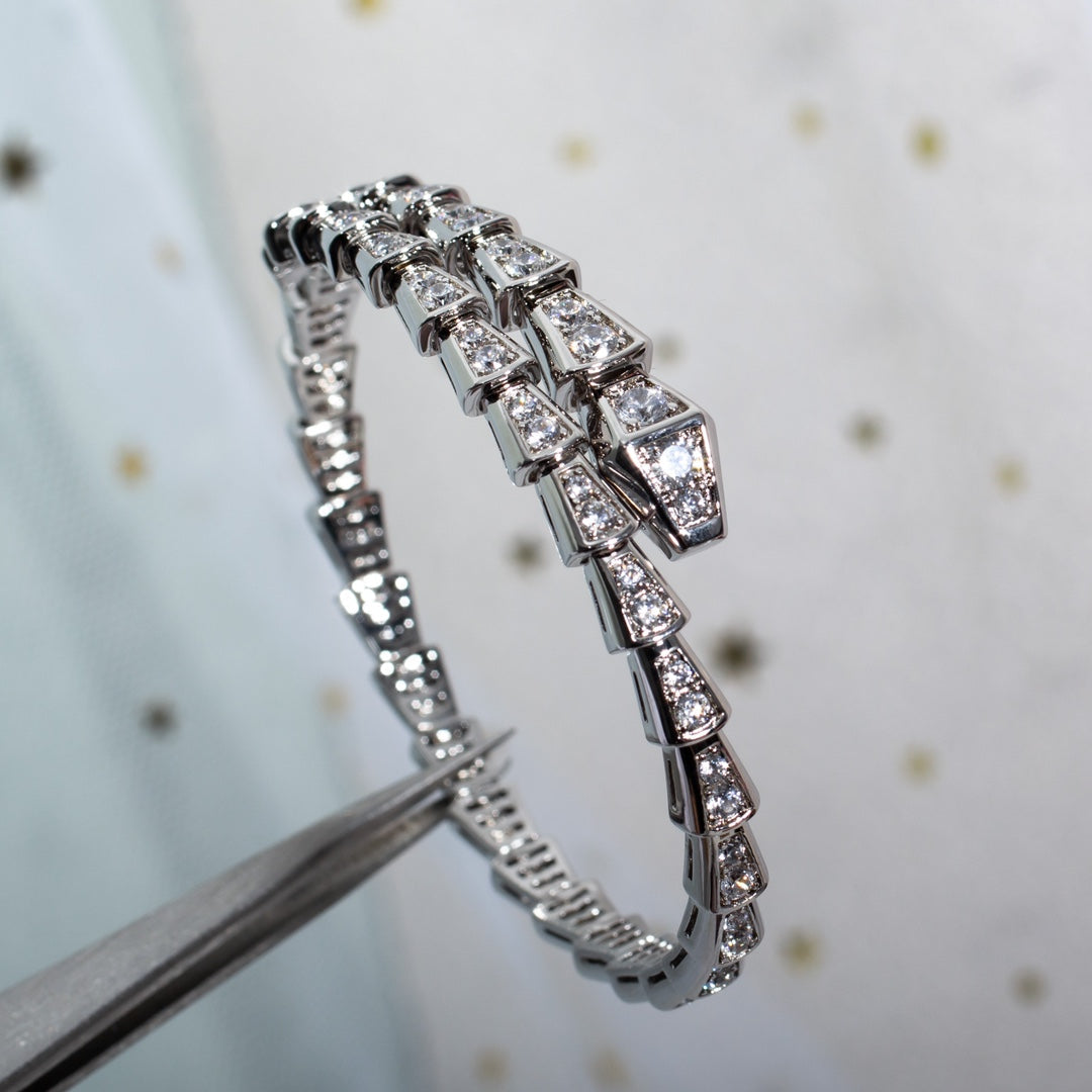[Aura Jewels]SERPENTI BRACELET 6MM SILVER DIAMOND