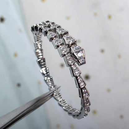 [Aura Jewels]SERPENTI BRACELET 6MM SILVER DIAMOND