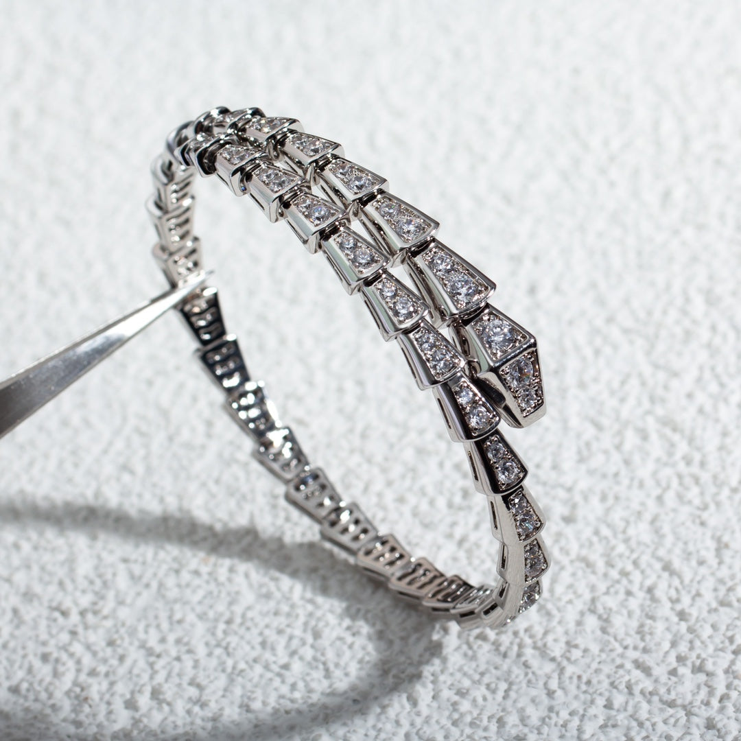 [Aura Jewels]SERPENTI BRACELET 6MM SILVER DIAMOND