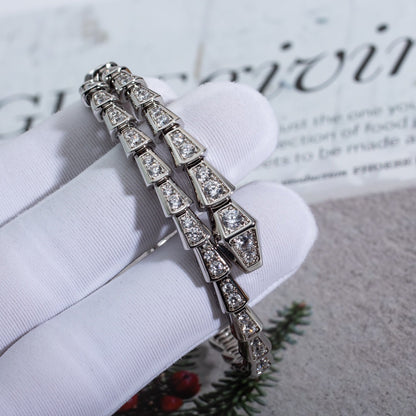 [Aura Jewels]SERPENTI BRACELET 6MM SILVER DIAMOND