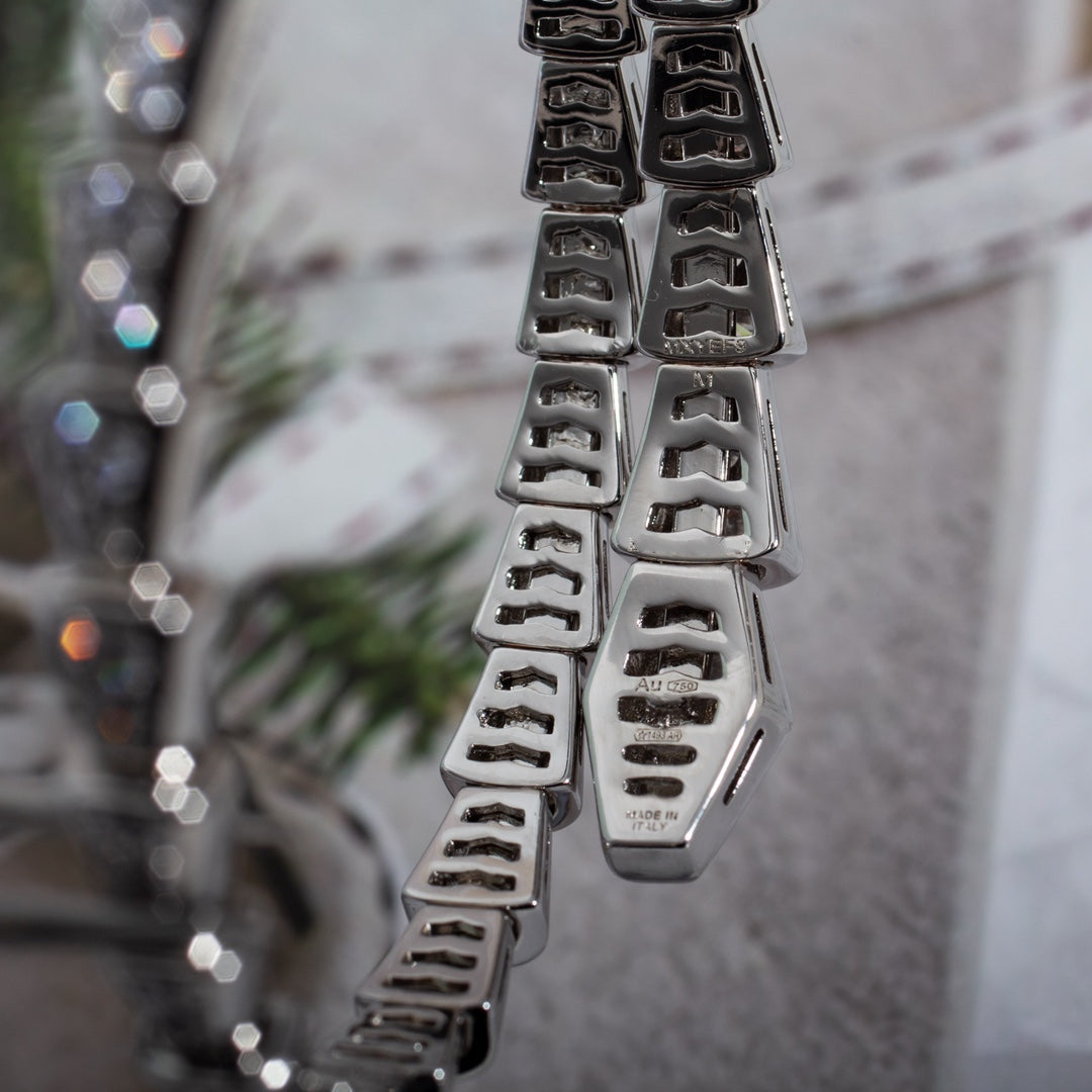 [Regal Jewelry]SERPENTI BRACELET 6MM SILVER DIAMOND