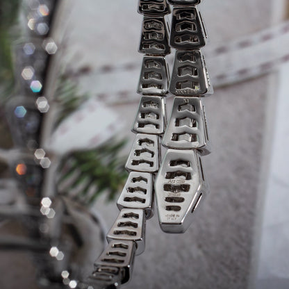 [Regal Jewelry]SERPENTI BRACELET 6MM SILVER DIAMOND