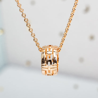 [Aura Jewels]PARENTESI NECKLACE PINK GOLD