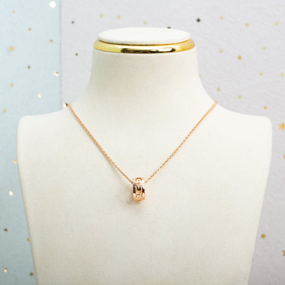 [Aura Jewels]PARENTESI NECKLACE PINK GOLD