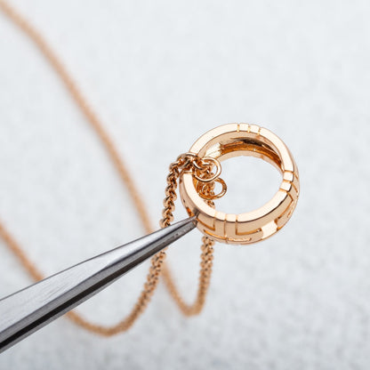[Aura Jewels]PARENTESI NECKLACE PINK GOLD