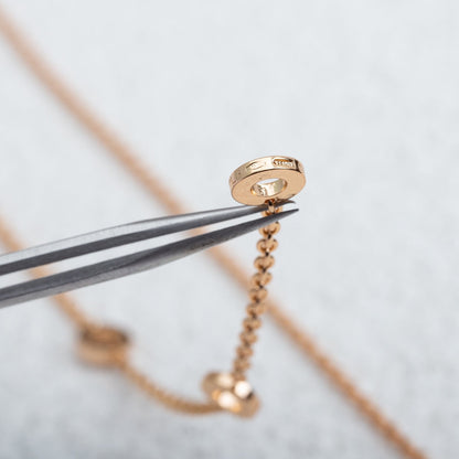 [Aura Jewels]PARENTESI NECKLACE PINK GOLD