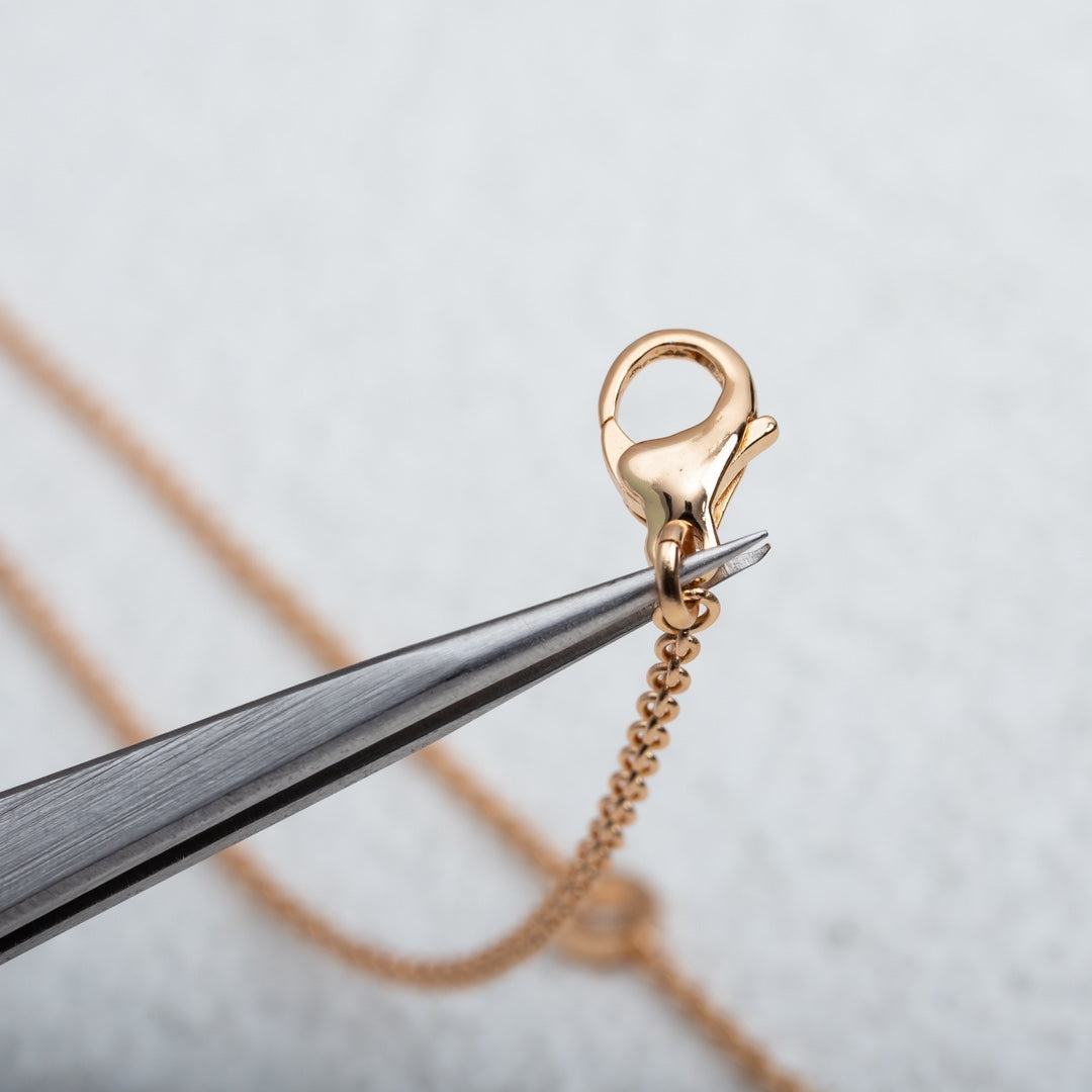[Aura Jewels]PARENTESI NECKLACE PINK GOLD