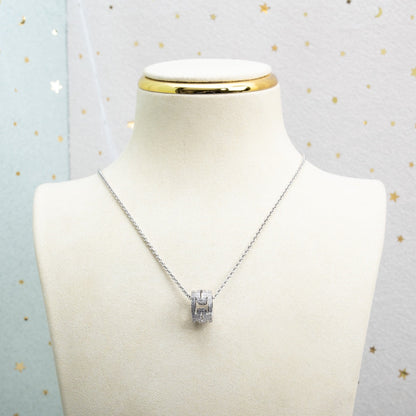 [Aura Jewels]PARENTESI NECKLACE SILVER DIAMOND