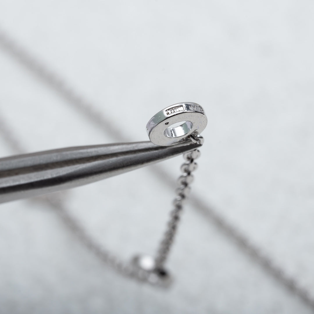 [Aura Jewels]PARENTESI NECKLACE SILVER DIAMOND