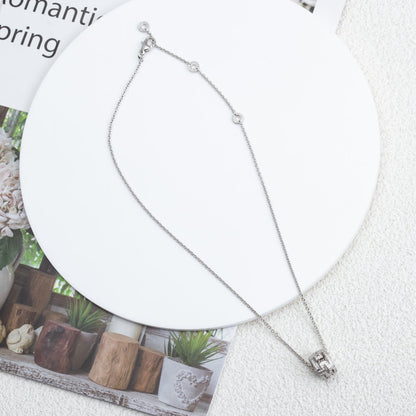 [Aura Jewels]PARENTESI NECKLACE SILVER DIAMOND