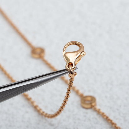 [Aura Jewels]PARENTESI NECKLACE PINK GOLD DIAMOND