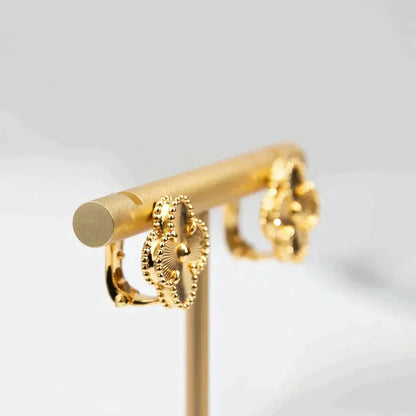 [Regal Jewels]CLOVER MEDIUM 1 MOTIFS LASER EARRINGS