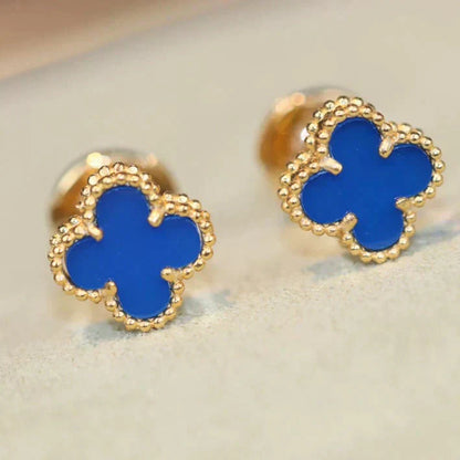 [Regal Jewels]CLOVER MINI 9.5MM TURQUOISE EARRINGS