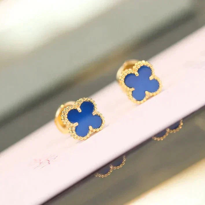 [Regal Jewels]CLOVER MINI 9.5MM TURQUOISE EARRINGS