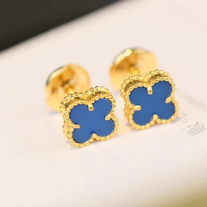 [Regal Jewels]CLOVER MINI 9.5MM TURQUOISE EARRINGS