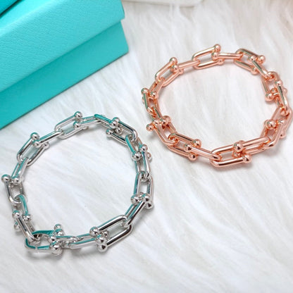 [Aura Jewelry]HARDWEAR BRACELET PINK GOLD AND SILVER