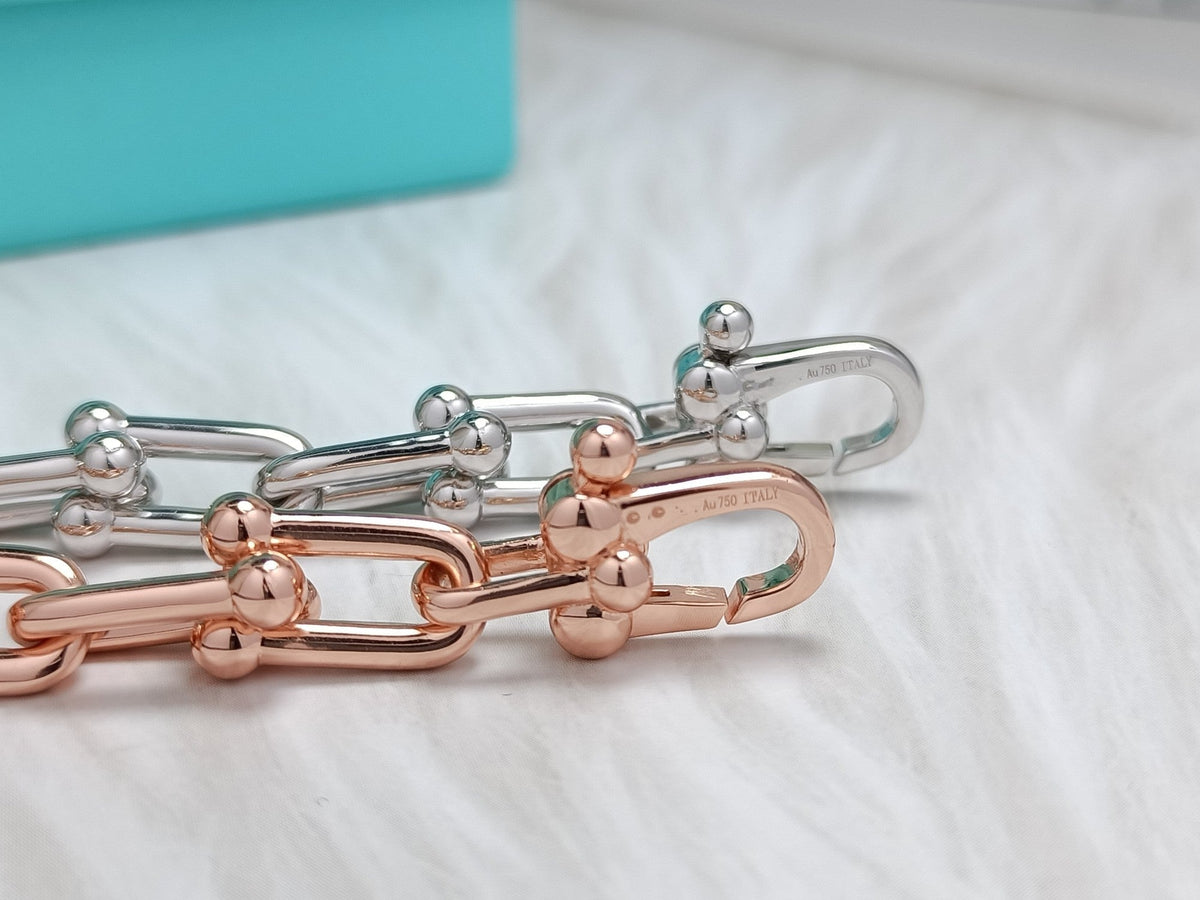 [Aura Jewelry]HARDWEAR BRACELET PINK GOLD AND SILVER