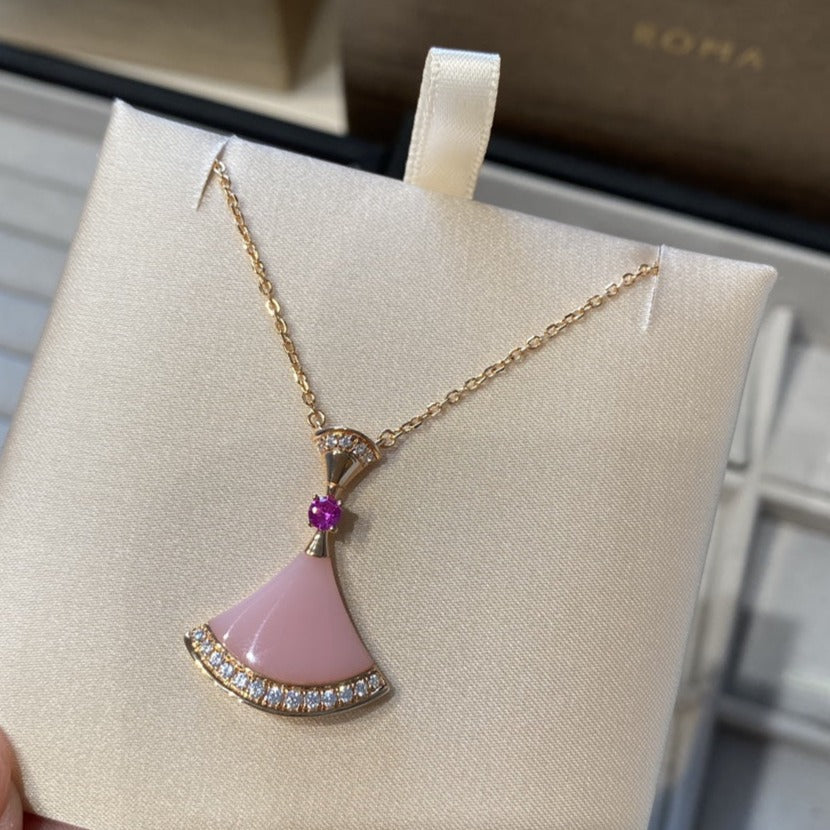 [Aura Jewels]DREAM NECKLACE PINK OPAL