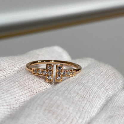 [Aura Jewelry] WIRE RING DIAMOND PINK GOLD