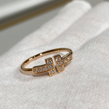[Aura Jewelry] WIRE RING DIAMOND PINK GOLD