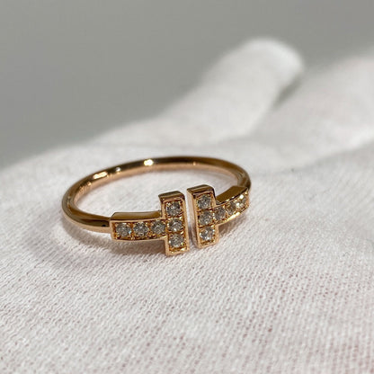 [Aura Jewelry] WIRE RING DIAMOND PINK GOLD