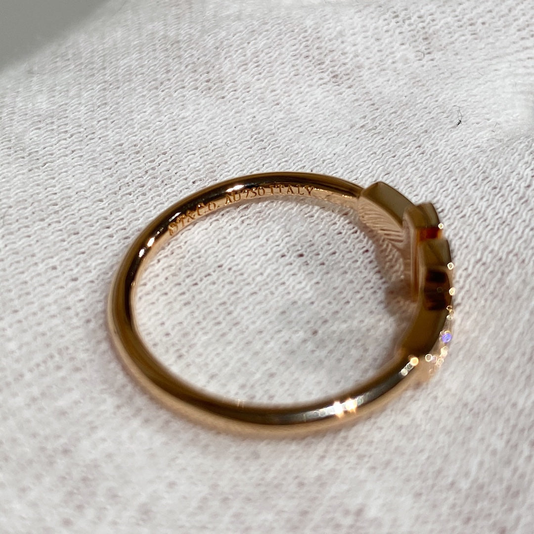 [Aura Jewelry] WIRE RING DIAMOND PINK GOLD