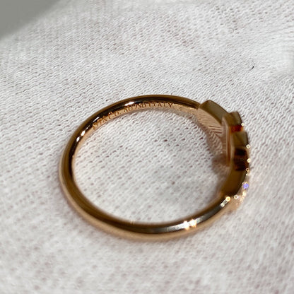 [Aura Jewelry] WIRE RING DIAMOND PINK GOLD
