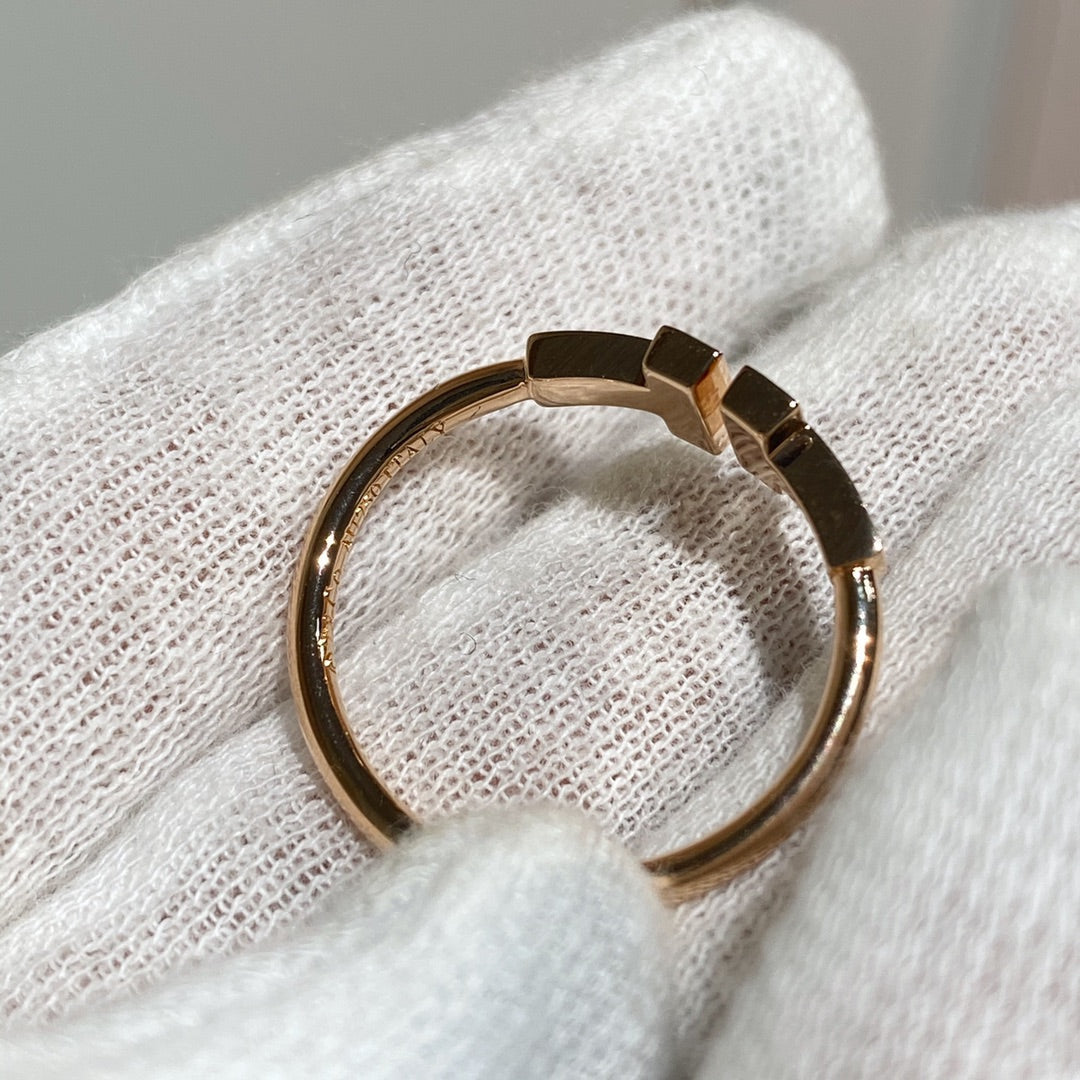 [Aura Jewelry] WIRE RING DIAMOND PINK GOLD