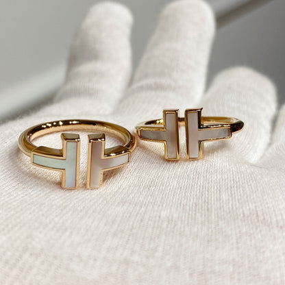 [Aura Jewelry] WIRE MOP RING PINK GOLD