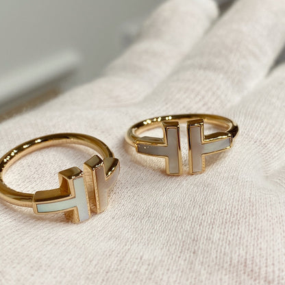 [Aura Jewelry] WIRE MOP RING PINK GOLD