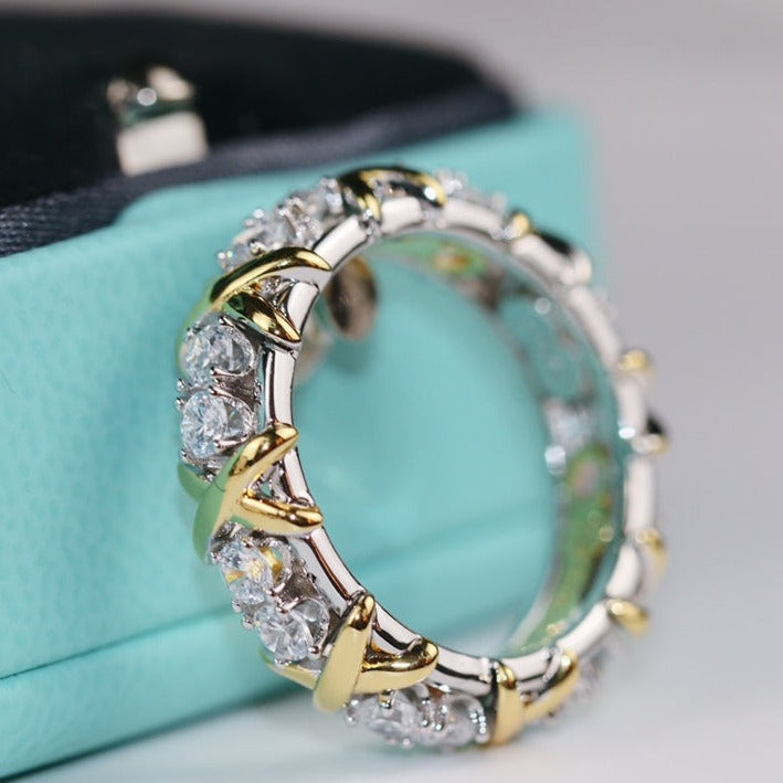 [Aura Jewelry]SIXTEEN STONE RING GOLD