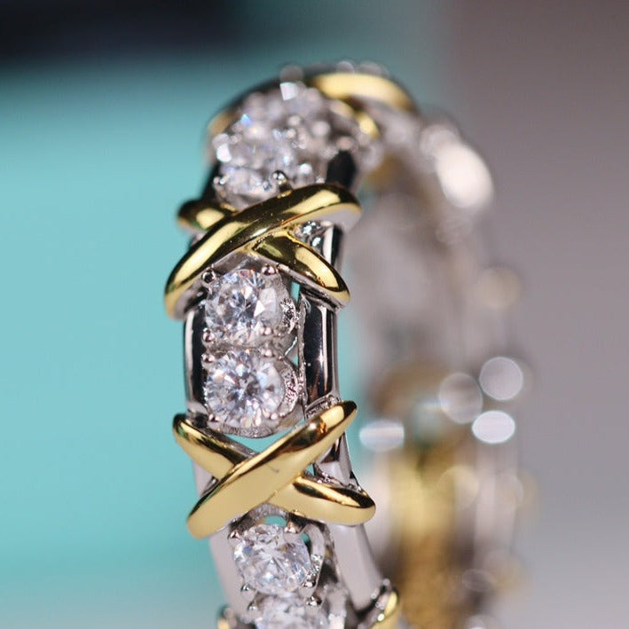 [Aura Jewelry]SIXTEEN STONE RING GOLD