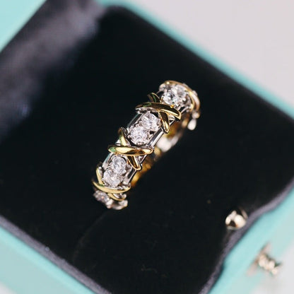 [Aura Jewelry]SIXTEEN STONE RING GOLD