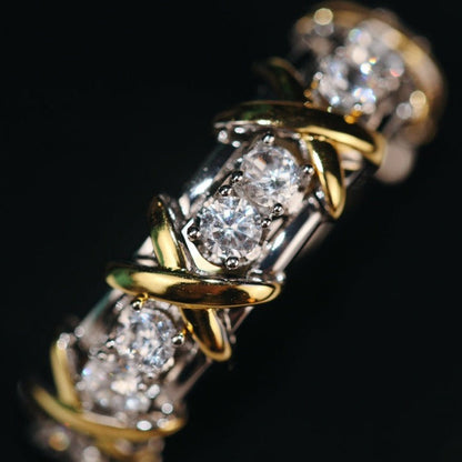[Aura Jewelry]SIXTEEN STONE RING GOLD