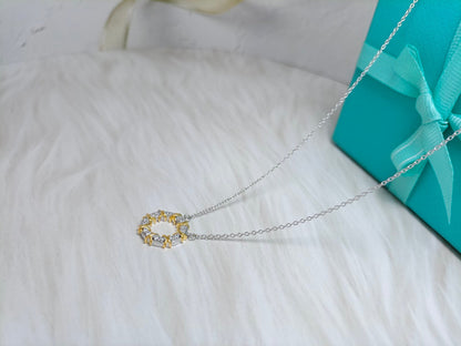 [Aura Jewelry]SIXTEEN STONE NECKLACE GOLD