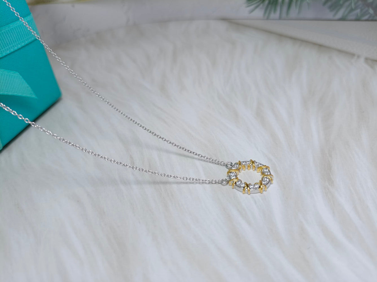[Aura Jewelry]SIXTEEN STONE NECKLACE GOLD