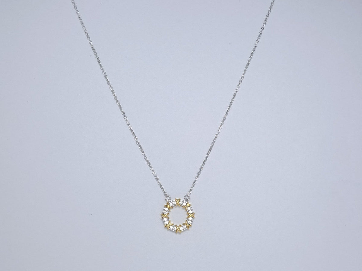 [Aura Jewelry]SIXTEEN STONE NECKLACE GOLD