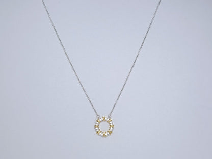 [Aura Jewelry]SIXTEEN STONE NECKLACE GOLD